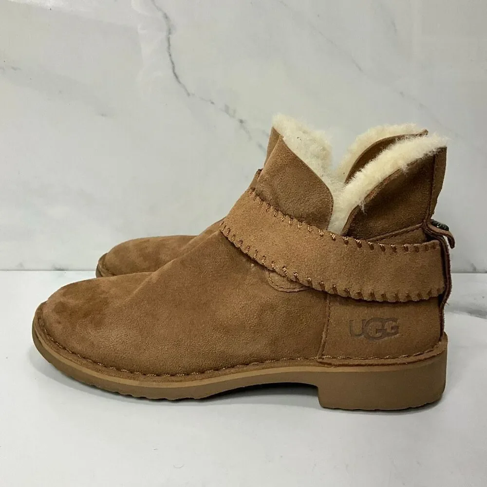 UGG MaKay Chestnut Shearling Ankle Boots